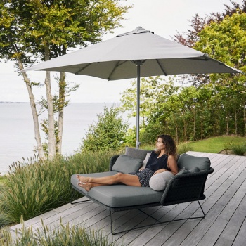 Cane-line Hyde luxe tilt parasol, 3x3 m - see selection – Cane