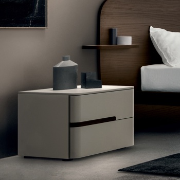 Night Collection Curved Bedside Table, Set of Two - Ex Display