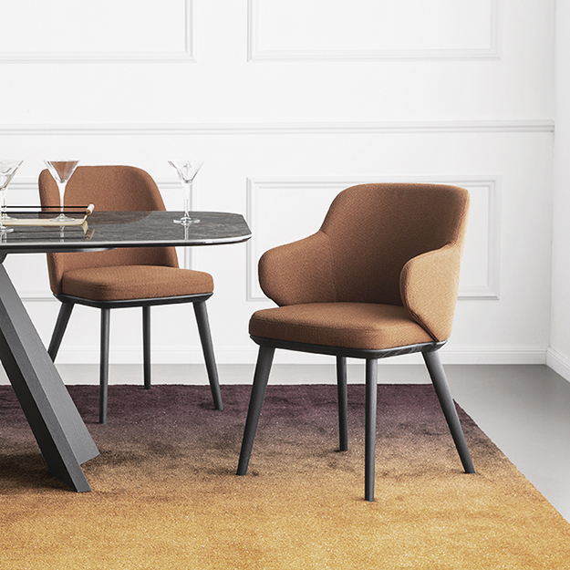 Fabric Dining Chairs With Arms : Rivington Faux Leather Dining Armchair